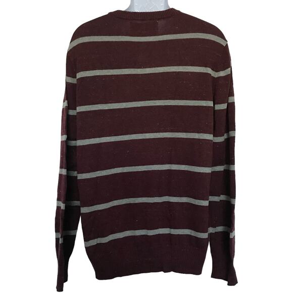 NEW Urban Pipeline Red Gray Striped Long Sleeve Crewneck Sweater XL - Picture 4 of 13